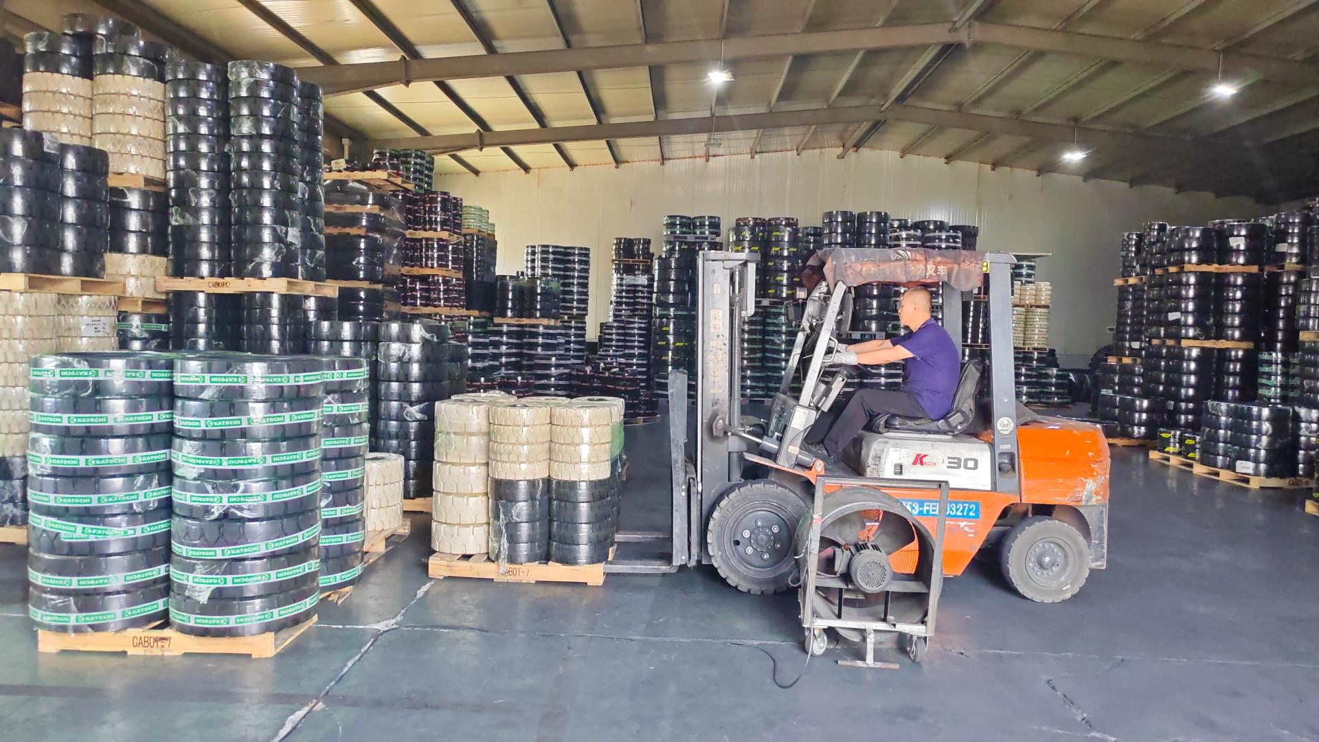 JABIL warehouse solid tyres