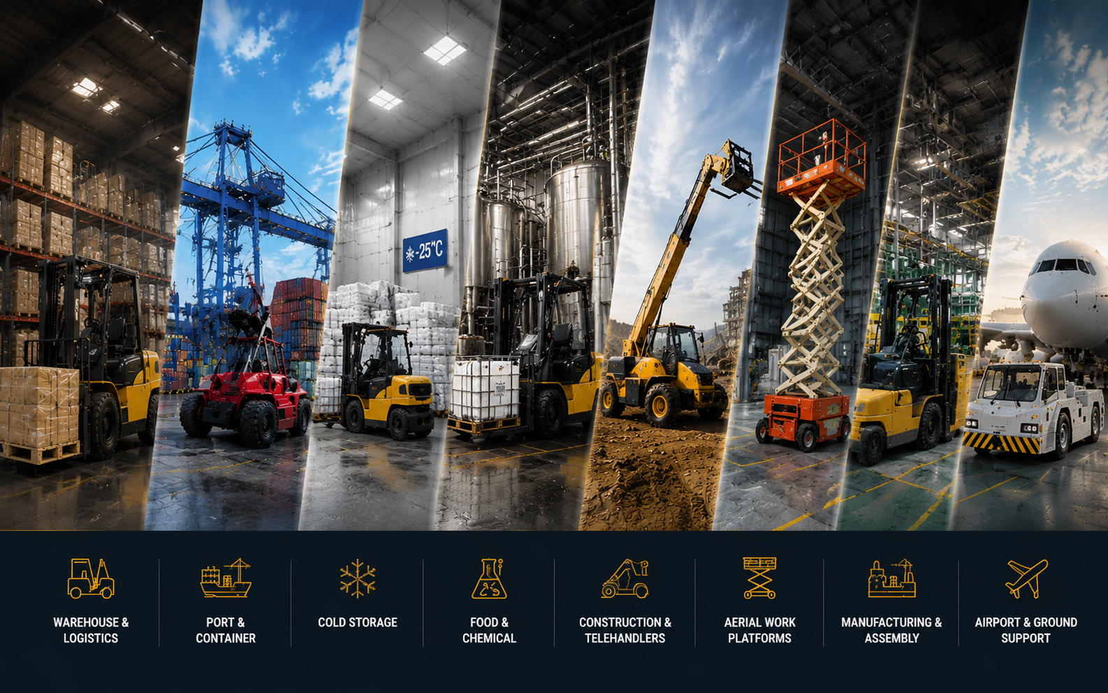 Industrial applications for JABIL solid tyres